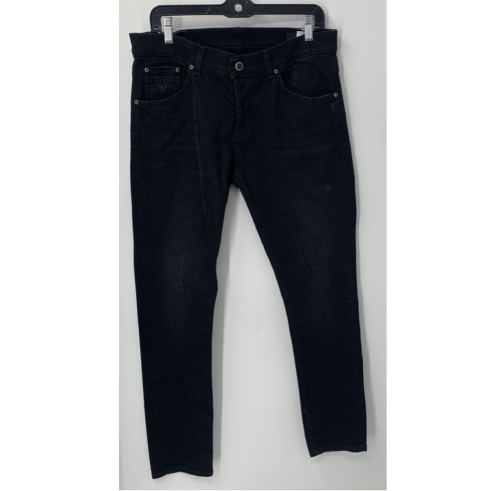 Dondup mens black ritchie skinny fit jeans sz 34